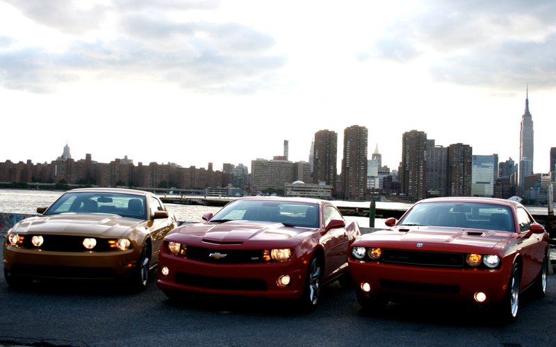 Illustration for article titled Muscle Car Wars: Camaro vs. Challenger vs. Mustang